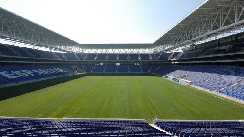 The stadium the football club RCD Espanyol de Barcelona, Spain. Copisa